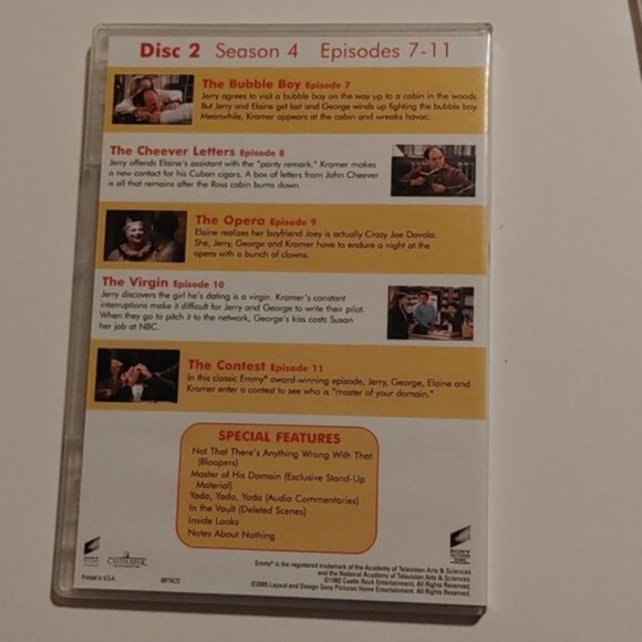 3/$13 SEINFELD complete season 4 DVD set TV series - Picture 6 of 8